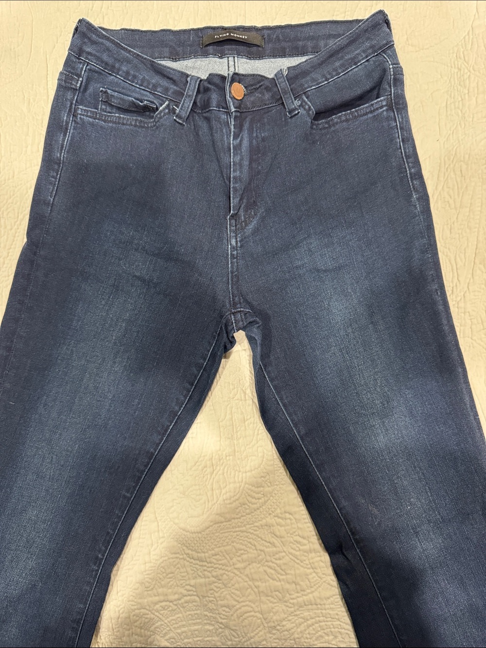 Flying Monkey Women's High Rise Dark Blue Jeans